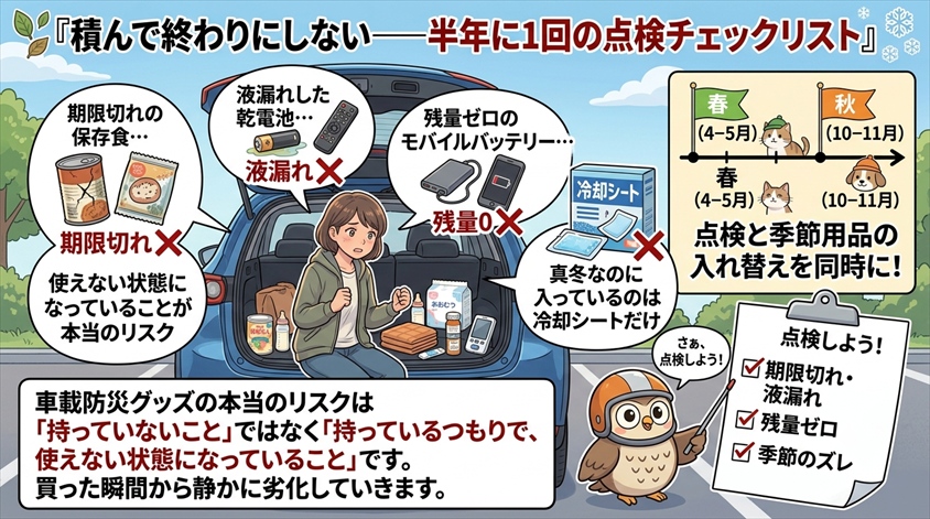 積んで終わりにしない──半年に1回の点検チェックリスト