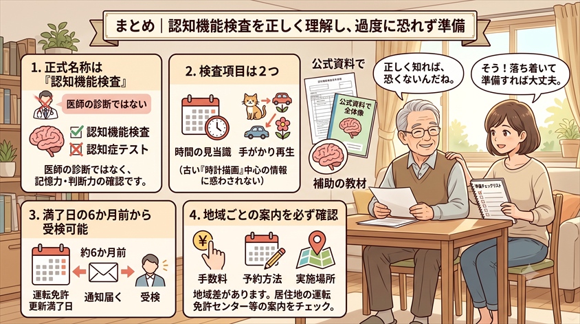 まとめ|正しく理解すれば、認知機能検査は過度に恐れるものではない