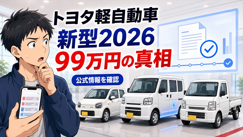 トヨタ軽自動車の新型2026｜発売情報・価格・99万円の真相
