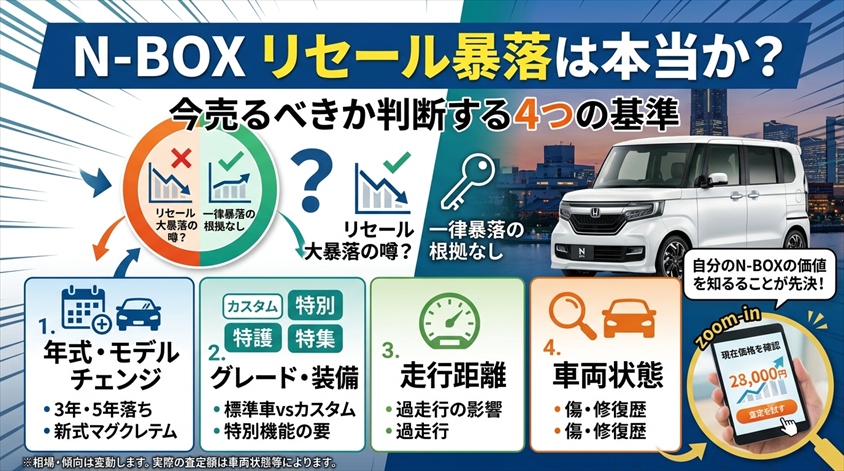 N-BOXリセール暴落は本当か?今売るべきか判断する4つの基準