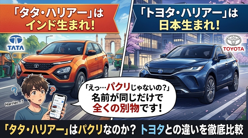 タタ・ハリアーはパクリなのか?トヨタとの違いを徹底比較