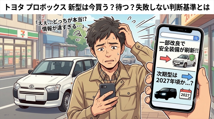 トヨタ プロボックス 新型は今買う?待つ?失敗しない判断基準とは