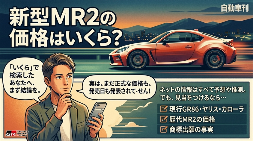 新型MR2の価格はいくら？現行GR車から読み解く現実的な価格レンジ