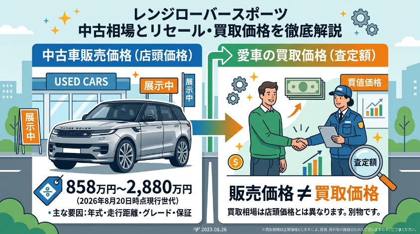 レンジローバースポーツ中古相場とリセール・買取価格を徹底解説
