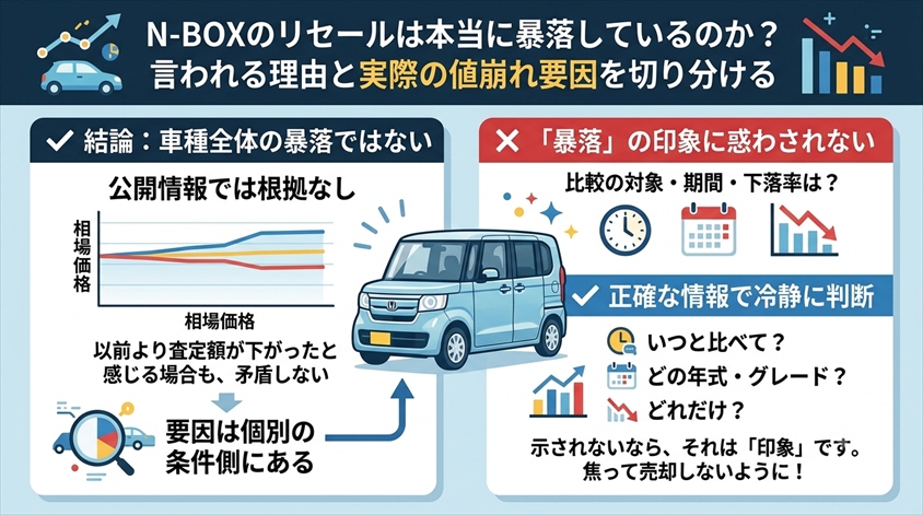 N-BOXのリセールは本当に暴落しているのか?言われる理由と実際の値崩れ要因を切り分ける