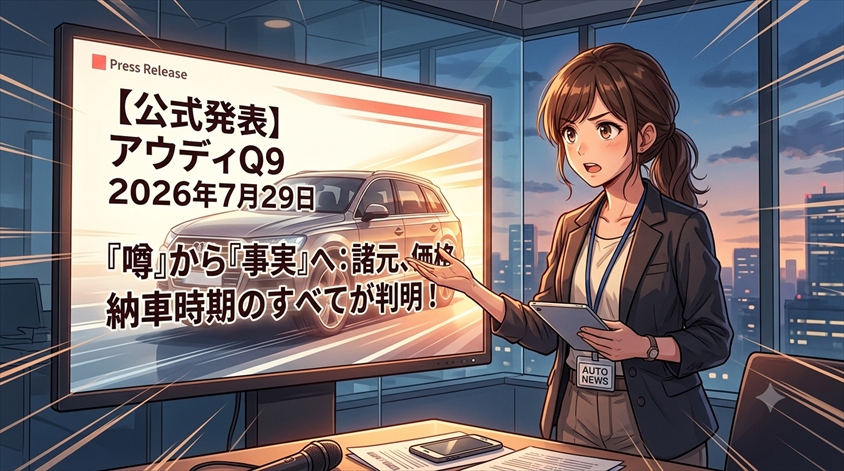 アウディQ9は正式発表された? 2026年7月29日に判明した事実の全体像