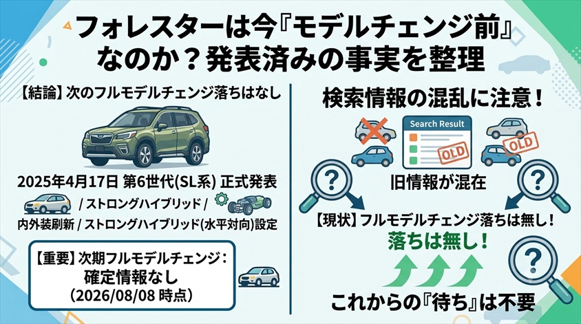 フォレスターは今「モデルチェンジ前」なのか?発表済みの事実を整理
