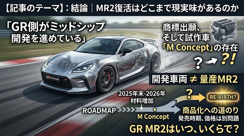 結論｜MR2復活はどこまで現実味があるのか