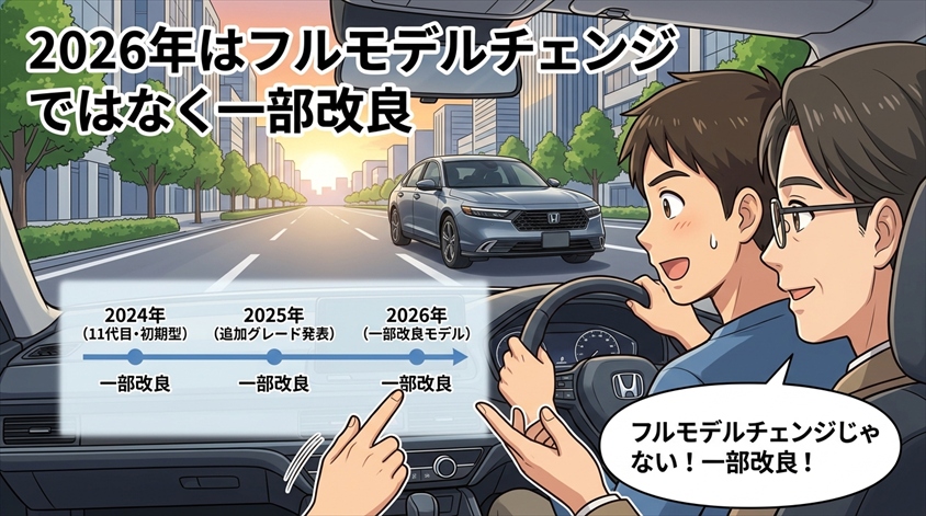 ホンダ アコード 新型 最新情報|2026年はフルモデルチェンジではなく一部改良