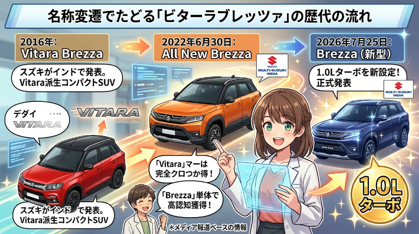 名称変遷でたどる「ビターラブレッツァ」の歴代の流れ