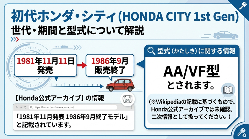 初代ホンダ・シティとはどの世代・型式を指すのか