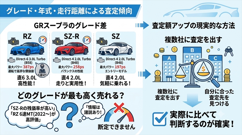 グレード・年式・走行距離による査定傾向