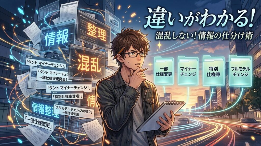 「マイナーチェンジ」「一部仕様変更」「特別仕様車」「フルモデルチェンジ」は何が違うのか