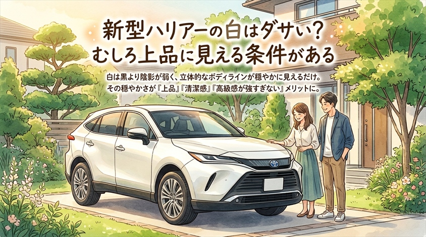 新型ハリアーの白はダサい?むしろ上品に見える条件がある