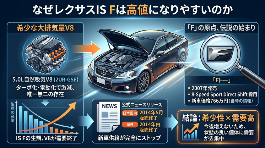 なぜレクサスIS Fは高値になりやすいのか
