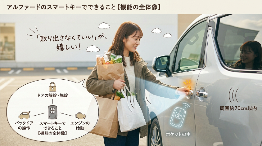アルファードのスマートキーでできること【機能の全体像】