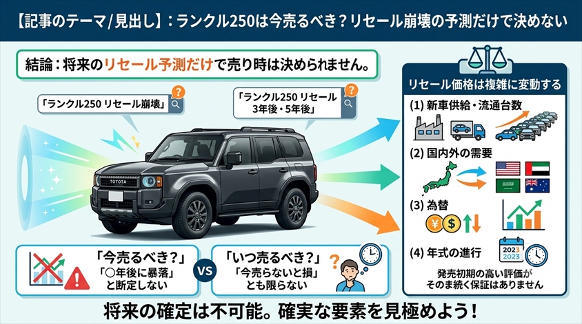 ランクル250は今売るべき?リセール崩壊の予測だけで決めない