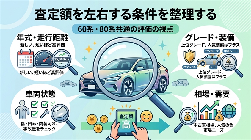 査定額を左右する条件を整理する