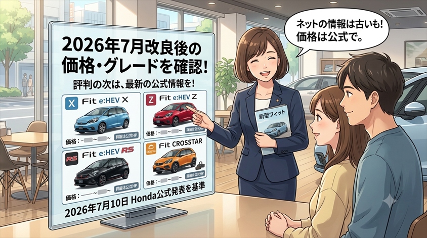 2026年7月改良後の価格・グレード（X／Z／RS／CROSSTAR）を確認する