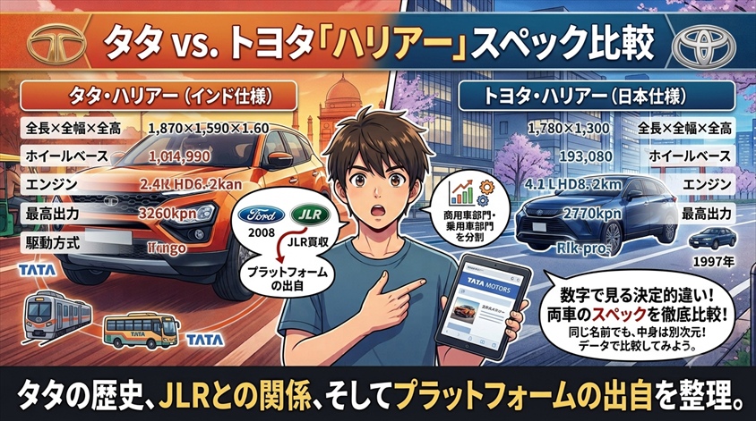 トヨタ・ハリアーとの違いを比較する