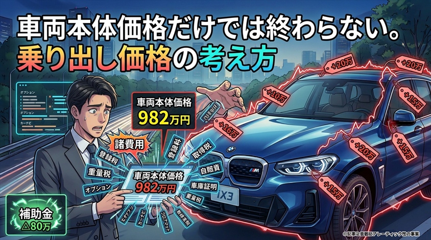 車両本体価格だけでは終わらない。乗り出し価格の考え方