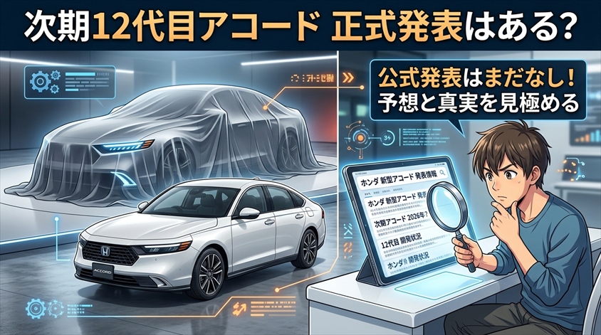 アコードのフルモデルチェンジ最新情報|次期12代目は正式発表されている?