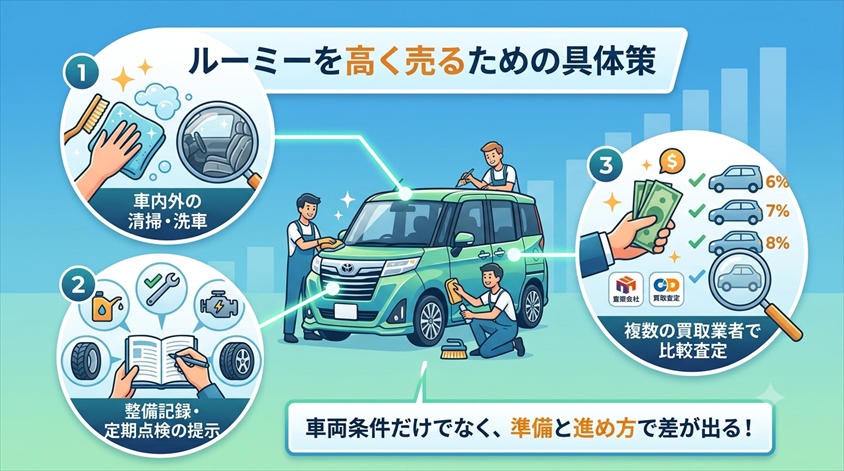 ルーミーを高く売るための具体策
