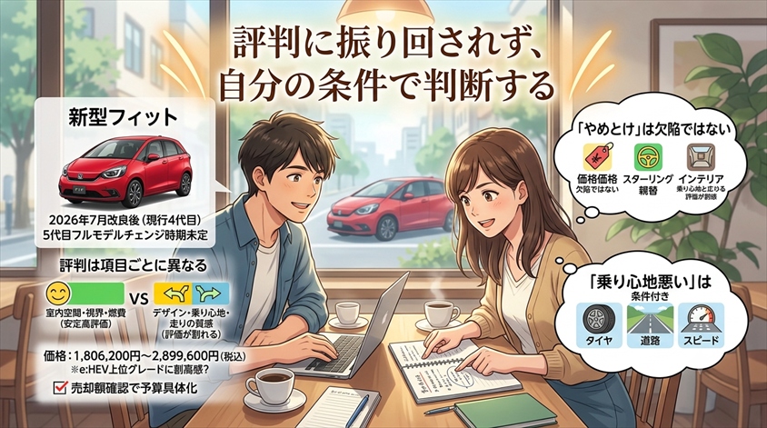 まとめ：評判に振り回されず、自分の条件で判断する