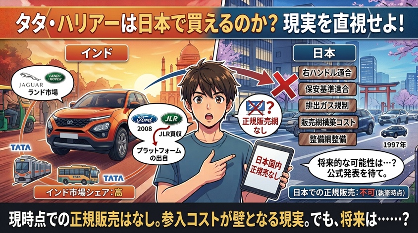 タタ・ハリアーは日本で買えるのか