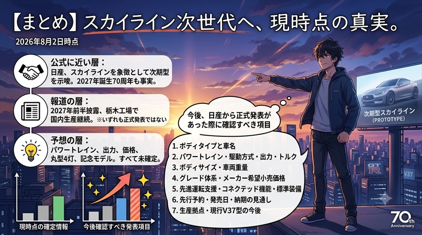 まとめ|現時点の確定情報と、今後確認すべき発表項目