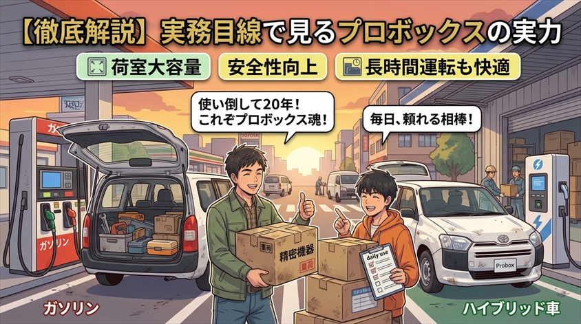 荷室・安全性・長時間運転——実務目線で見る現行プロボックスの実