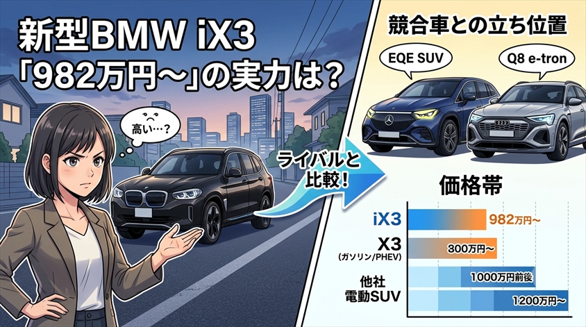 BMW X3・メルセデス・ベンツ、アウディの電動SUVと比較してどうか