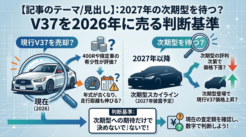 2027年の次期型を待つ？V37を2026年に売る判断基準
