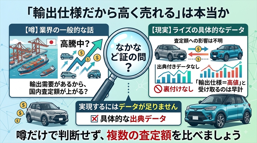 「輸出仕様だから高く売れる」は本当か