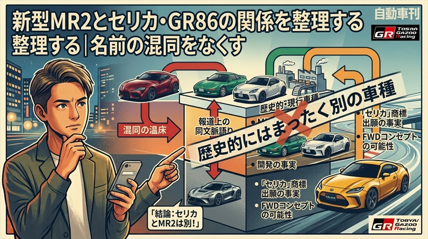 新型MR2とセリカ・GR86の関係を整理する|名前の混同をなくす