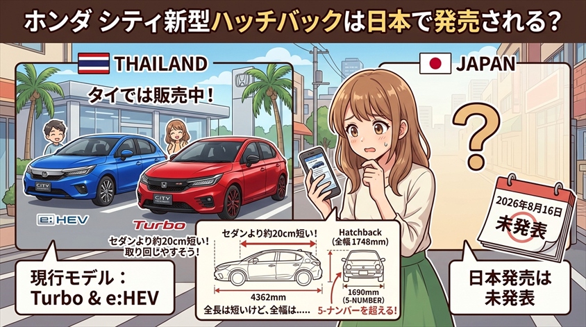 ホンダ シティ新型ハッチバックは日本で発売される?