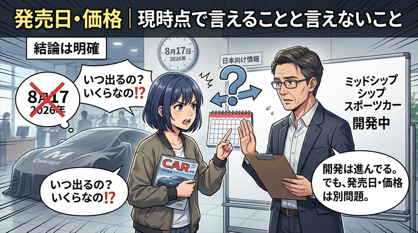 発売日・価格｜現時点で言えることと言えないこと