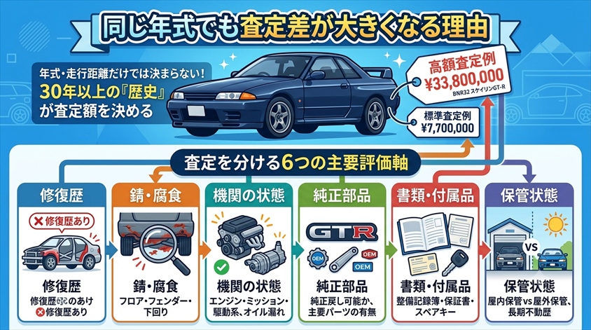同じ年式でも査定差が大きくなる理