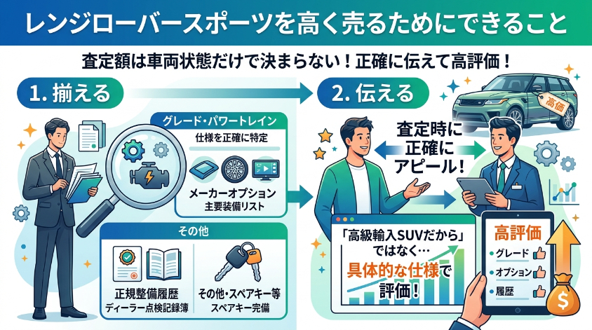 レンジローバースポーツを高く売るためにできること