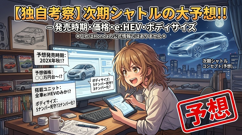次期シャトルの予想－発売時期・価格・e:HEV・ボディサイズ