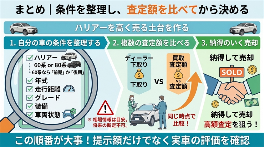 まとめ|条件を整理し、査定額を比べてから決める
