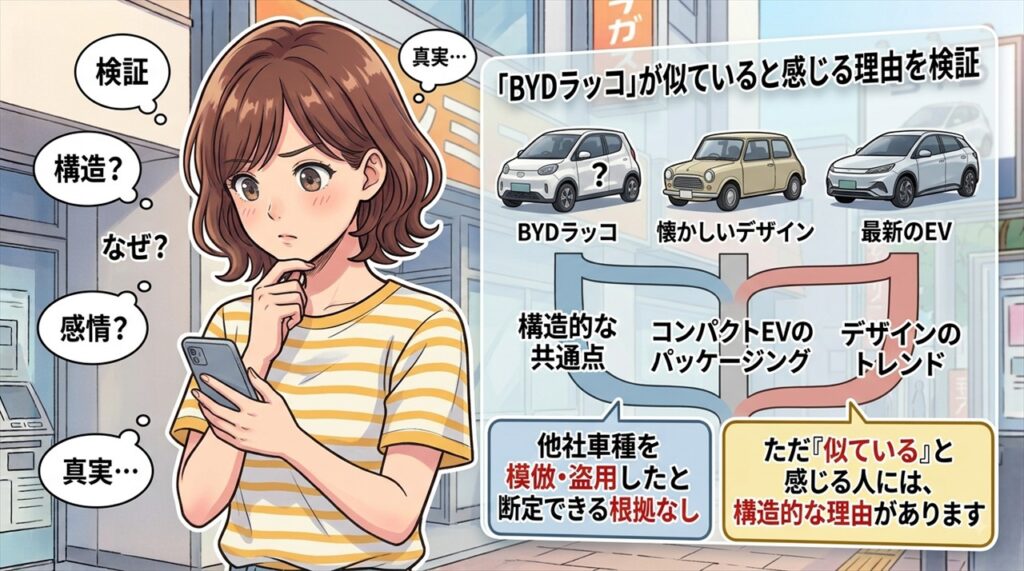 「BYDラッコ パクリ」と言われる理由を検証する