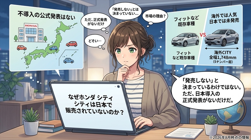 なぜホンダ シティは日本で販売されていないのか