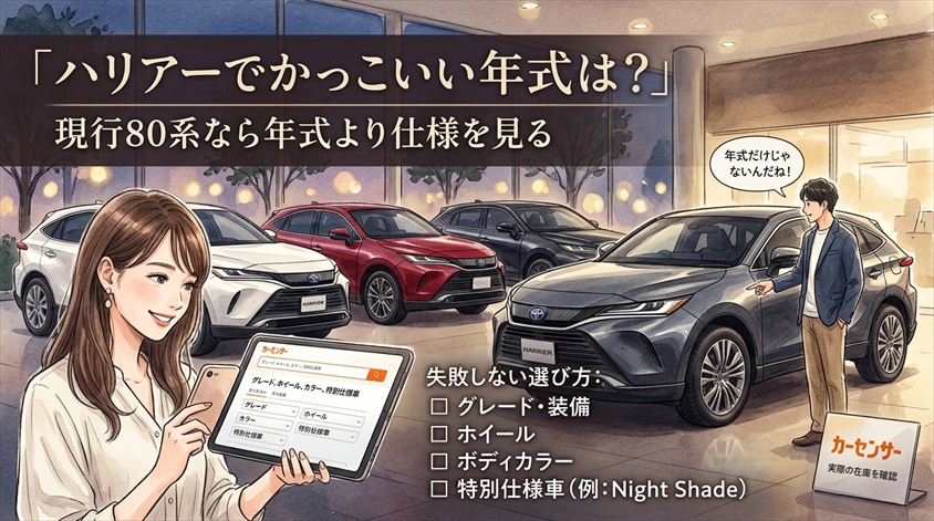 ハリアーでかっこいい年式は?現行80系なら年式より仕様を見る
