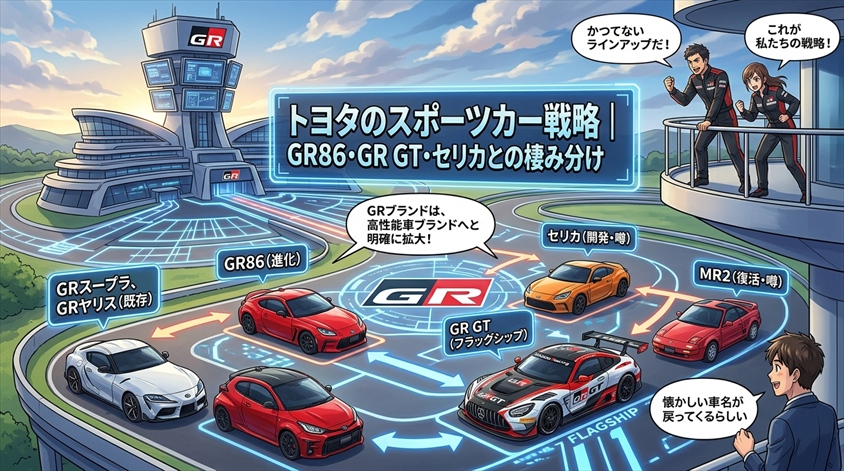 トヨタのスポーツカー戦略｜GR86・GR GT・セリカとの棲み分け