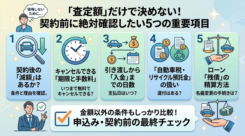 契約前に確認したい減額・キャンセル・ローン残債