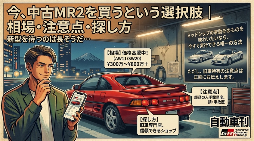 今、中古MR2を買うという選択肢|相場・注意点・探し方