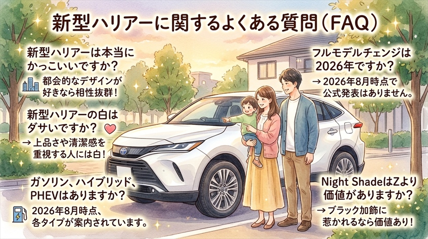 新型ハリアーに関するよくある質問(FAQ)
