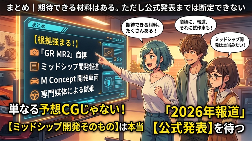 まとめ｜期待できる材料はある。ただし公式発表までは断定できない