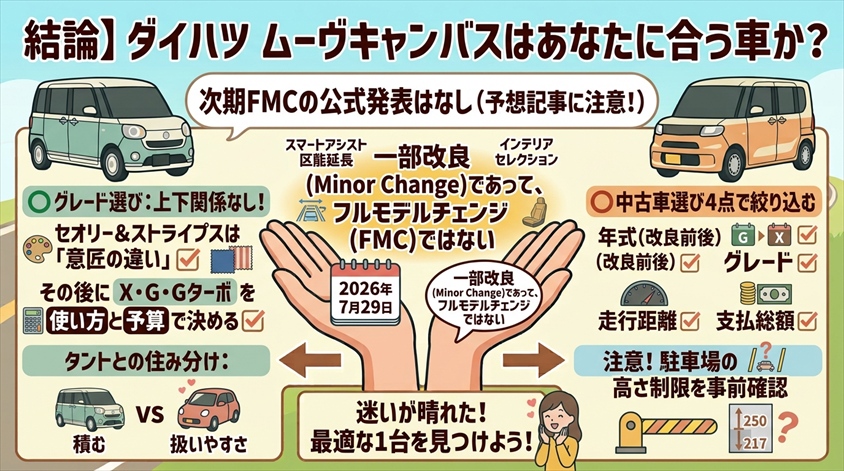 まとめ——ダイハツ ムーヴキャンバスはあなたに合う車か